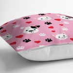 - Rh-K5700-2 - Realhomes Kalpli Köpek ve Kedi Dijital Baskılı Modern Yastık Kırlent Kılıfı Realhomes