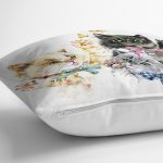 - Rh-K5701-2 - Realhomes Sevimli Kedicikler Motifli Modern Yastık Kırlent Kılıfı Realhomes