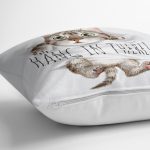 Sevimli Kedi Desenli Dijital Baskılı Modern Yastık Kırlent Kılıfı Realhomes