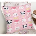 Sevimli Hayvanlar Dijital Baskılı Modern Yastık Kırlent Kılıfı Realhomes