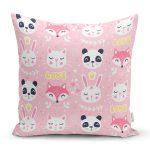 Sevimli Hayvanlar Dijital Baskılı Modern Yastık Kırlent Kılıfı Realhomes