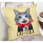 Cat-Cula Dijital Baskılı Modern Yastık Kırlent Kılıfı Realhomes