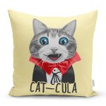 Cat-Cula Dijital Baskılı Modern Yastık Kırlent Kılıfı Realhomes