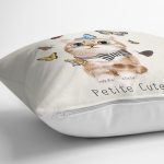 Sevimli Kedi Desenli Dijital Baskılı Modern Yastık Kırlent Kılıfı Realhomes