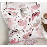 Sevimli Kedi Desenli Dijital Baskılı Modern Yastık Kırlent Kılıfı Realhomes