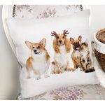 Çeşitli Köpek Desenli Dijital Baskılı Modern Yastık Kırlent Kılıfı Realhomes