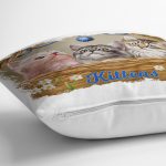 - Rh-K5732-2 - Realhomes Sevimli Kediler Dijital Baskılı Modern Yastık Kırlent Kılıfı Realhomes