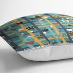 - Rh-K5736-2 - Realhomes Realhomes Pati Kemik Kurdele Desenli Dijital Baskılı Modern Yastık Kırlent Kılıfı Realhomes