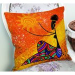 Afrika Kadın İllüstrasyon Motifli Dijital Baskılı Dekoratif Yastık Kırlent Kılıfı Realhomes