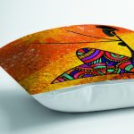 Afrika Kadın İllüstrasyon Motifli Dijital Baskılı Dekoratif Yastık Kırlent Kılıfı Realhomes