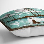 Kız Kulesi Dijital Baskılı Dekoratif Yastık Kırlent Kılıfı Realhomes