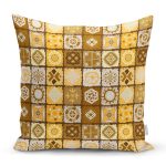 Damalı Karmaşık Şekiller Desenli Dijital Baskılı Dekoratif Yastık Kırlent Kılıfı Realhomes