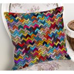 Rengarenk Geometrik Desenli Dijital Baskılı Dekoratif Yastık Kırlent Kılıfı Realhomes