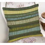 Yeşil Ve Krem Motifli Tasarım Dijital Baskılı Dekoratif Yastık Kırlent Kılıfı Realhomes