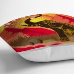 Fil Motifli Dijital Baskılı Dekoratif Yastık Kırlent Kılıfı Realhomes