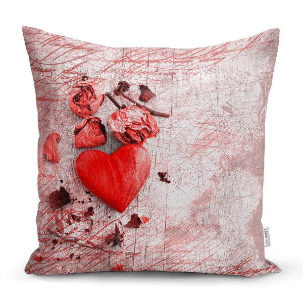 - Rh-K66 - Realhomes  Pembe Zeminde Sevimli Kedicik Desenli Modern Yastık Kırlent Kılıfı Realhomes