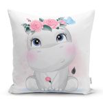 Sevimli Bebek Suaygırı Çocuk Odası Dijital Baskılı Dekoratif Yastık Kırlent Kılıfı Realhomes