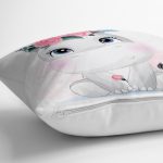 Sevimli Bebek Suaygırı Çocuk Odası Dijital Baskılı Dekoratif Yastık Kırlent Kılıfı Realhomes