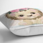 Sevimli Yavru Aslan Çocuk Odası Dijital Baskılı Dekoratif Yastık Kırlent Kılıfı Realhomes