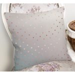 Gri Zeminde Noktalı Tasarım Dijital Baskılı Dekoratif Yastık Kırlent Kılıfı Realhomes