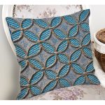 - Rh-K6765-1 - Realhomes Kabartma Yüzey Geometrik Desenli Dijital Baskılı Dekoratif Yastık Kırlent Kılıfı Realhomes