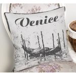 - Rh-K68-1 - Realhomes  Modern Venedik Resimli Dijital Baskılı Dekoratif Yastık Kırlent Kılıfı Realhomes