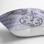 - Rh-K709-2 - Realhomes Bisiklet Ve Çiçek Figürlü Özel Tasarım Dijital Baskılı Modern Yastık Kırlent Kılıfı Realhomes