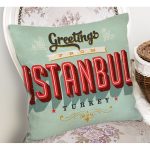 İstanbul Temalı Dijital Baskılı Dekoratif Yastık Kırlent Kılıfı Realhomes
