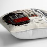 - Rh-K73-2 - Realhomes Fashion Girl Dijital Baskılı Dekoratif Yastık Kırlent Kılıfı Realhomes