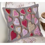 Kalp Desenli Dijital Baskılı Dekoratif Yastık Kırlent Kılıfı Realhomes