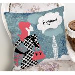 - Rh-K79-1 - Realhomes London Modern Bayan Dijital Baskılı Dekoratif Yastık Kırlent Kılıfı Realhomes