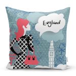 - Rh-K79 - Realhomes London Modern Bayan Dijital Baskılı Dekoratif Yastık Kırlent Kılıfı Realhomes