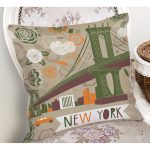 New York Temalı Dijital Baskılı Dekoratif Yastık Kırlent Kılıfı Realhomes