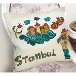 - Rh-K88-1 - Realhomes İstanbul Temalı Dijital Baskılı Dekoratif Yastık Kırlent Kılıfı Realhomes