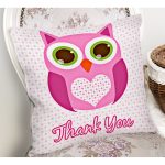 Sevimli Baykuş Figürlü Özel Tasarım Dijital Baskılı Yastık Kırlent Kılıfı Realhomes