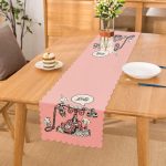 Pembe Zemin Antika Telefon Tasarımlı Dijital Baskılı Modern Runner Realhomes