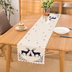 Mery Christmas Geyik Tasarımlı Dijital Baskılı Dekoratif Runner Realhomes