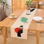 - Runner-10093 - Realhomes Sanatsal Yeşeren Çiçek Tasarımlı Dijital Baskılı Dekoratif Runner Realhomes