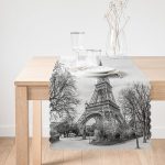 Eyfel Kuleli Dijital Baskılı Dekoratif Runner Realhomes