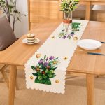 - Runner-10118 - Realhomes Pastel Rengarenk Çiçek Tasarımlı Dijital Baskılı Modern Runner Realhomes