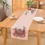 - Runner-10141 - Realhomes Antika Daktilo Motifli Dijital Baskılı Dekoratif Runner Realhomes