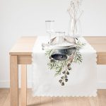 - Runner-10168-1 - Realhomes  Çan & Kuş Motifli Dijital Baskılı Modern Runner Realhomes