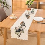 - Runner-10168 - Realhomes  Çan & Kuş Motifli Dijital Baskılı Modern Runner Realhomes