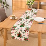 Özel Tasarım Christmas Temalı Dijital Baskılı Dekoratif Runner Realhomes
