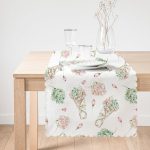 Çiçek Demetleri Özel Tasarım Dijital Baskılı Dekoratif Runner Realhomes