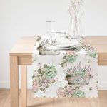 - Runner-10212-1 - Realhomes Flower & Çiçek Demetleri Özel Tasarım Dijital Baskılı Dekoratif Runner Realhomes