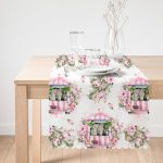 Çiçek Demetleri Özel Tasarım Dijital Baskılı Dekoratif Runner Realhomes