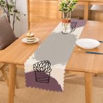 - Runner-10221 - Realhomes Renkli Zemin Kaktüs Tasarımlı Dijital Baskılı Modern Runner Realhomes