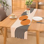 - Runner-10241 - Realhomes Soyut Tarzda Güneş Tasarımlı Dijital Baskılı Modern Runner Realhomes