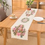 - Runner-10336 - Realhomes Çiçek Köşesi Özel Tasarım Dijital Baskılı Dekoratif Runner Realhomes